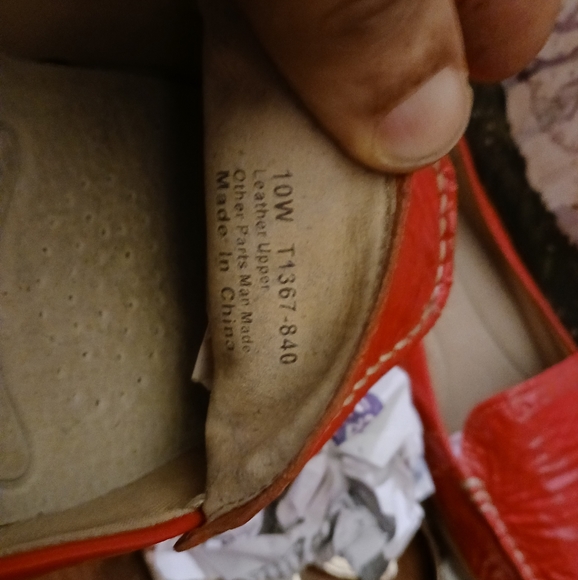 Trotters Leather Orange loafer shoes New!,Size 10W, 🥿Vintage Gift.🎁 💝 - Picture 11 of 16